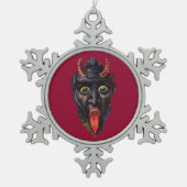 Krampus Tin Sneeuwvlok Ornament (Voorkant)