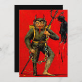 Krampus-uitnodiging Kaart (Voorkant / Achterkant)