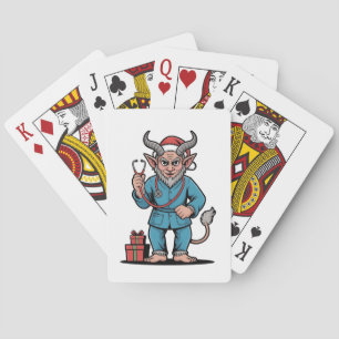 Krampus Verpleegster Kerstmis Evil Xmas Pokerkaarten