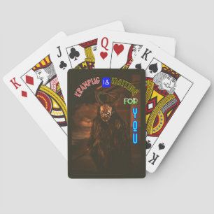 Krampus Wacht Op Jou December Krampusnacht Pokerkaarten