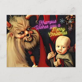 Krampus wenst je een prettige kerst briefkaart