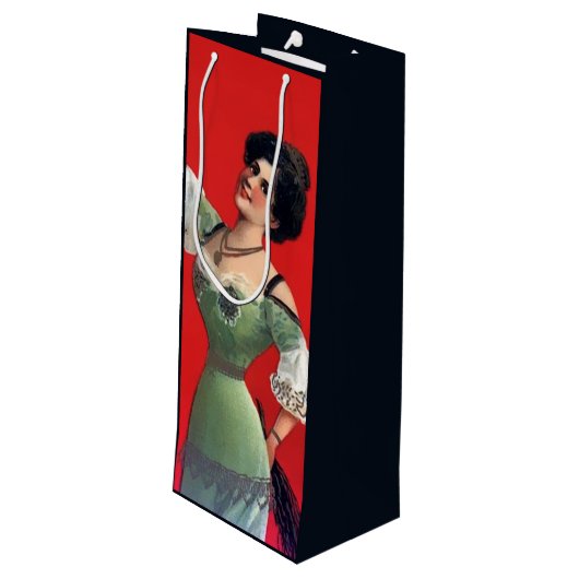 Krampus Wine Gift Bag Wijn Cadeautas (Achterkant Gekanteld)