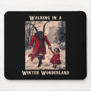 Krampus Winter Wonderland Gotische Kerst Ontwerp Muismat