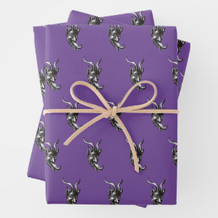 Krampus Wrapping Paper Flat Sheet Set 3