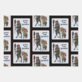 Krampus Wrapping Paper Flat Sheet Set 3 (Voorkant 2)