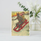 Krampus & Zijne Trident Briefkaart (Staand voorkant)