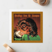 Krampuskaart Notitiekaartje (Voorkant / Achterkant in situ)