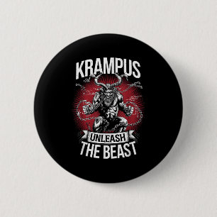 Krampusnacht Kerstmonster Krampus Liefhebber Feest Ronde Button 5,7 Cm