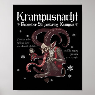 Krampusnacht Kerstmonster Krampus-liefhebber Festi Poster