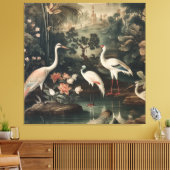 kranen en paleizen in de tropen canvas afdruk (Insitu (Woonkamer))