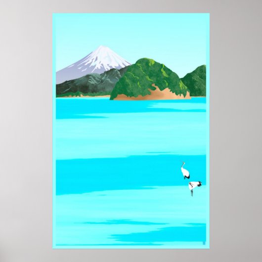 Kranen en Zee Poster (Voorkant)