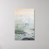 Kranen in de Chinese rivier Canvas Afdruk (Voorkant)