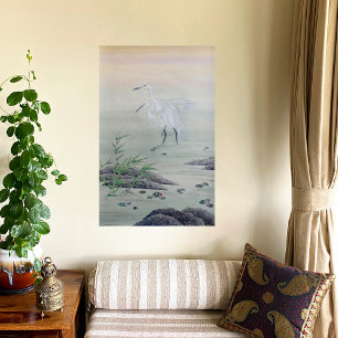 Kranen in de Chinese rivier Perfect Poster