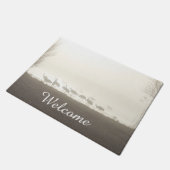 Kranen in de mist deurmat (Schuin)