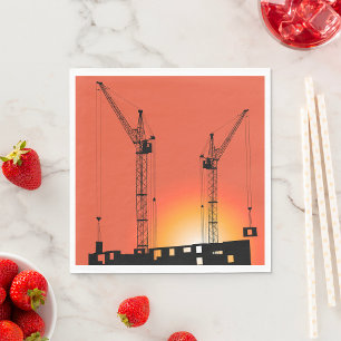 Kranen op een gebouw servet