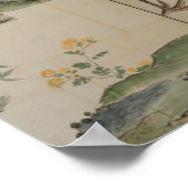 Kranen, pijnbomen en bamboe poster (Hoek)