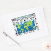 Kranen van de wereld rechthoekige sticker (Envelop)