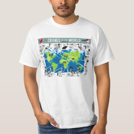 Kranen van de wereld t-shirt (Voorkant)