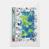 Kranen van de wereld theedoek (Verticaal)