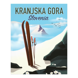 Kranjska Gora Slovenië ski poster
