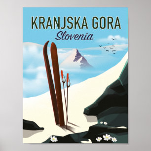 Kranjska Gora Slovenië ski poster