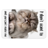 Kranky kat flexibele magneet, "Ik wil niet..." Magneet (Horizontaal)