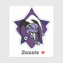 Krankzinnige Jester logo sticker