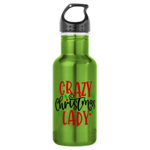 Krankzinnige Kerst Dame-84654 Waterfles