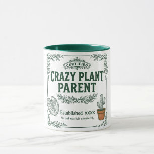 Krankzinnige Plantouder · Botanische Humor Kunst Mok