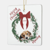  krans Beagle Dog Square Ornament (Links)