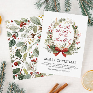 Krans Bedankings Zakelijke Kerstkaart