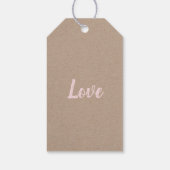 Krans Bloemen Hart. Stijlvolle bruiloft dank u ges Cadeaulabel (Achterkant)