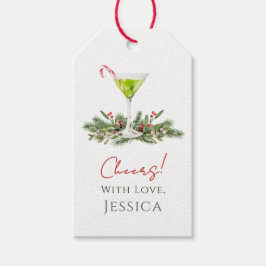 Krans Cheers Candy Cane Martini en Mistletoe Holid Cadeaulabel