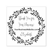 krans dank u voor uw bedrijfs website naam  zelfinktende stempel (Design)