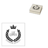 Krans en Kroon Ex Libris Bibliotheekboek Rubberstempel (Gestempeld)
