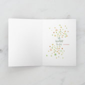 Krans en lint kerstkaart kaart (Binnen)