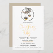 Krans Gezellige Natuur Kerstfeest Uitnodiging (Voorkant / Achterkant)