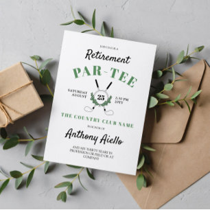 Krans Golf Thema Pensioen Party Kaart