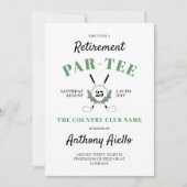 Krans Golf Thema Pensioen Party Kaart (Voorkant)