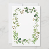 Krans Greenery Baby shower Kaart (Achterkant)