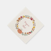 Krans & herfst bruiloft servetten (Hoek)