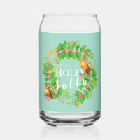 Krans Holly Jolly Family licht Blauwgroen