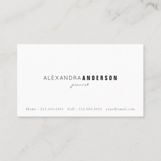 Krans Kersenbloesems Piano Visitekaartje (Achterkant)