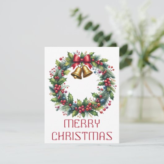 Krans Kerstkaart (Staand voorkant)