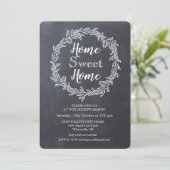 Krans krijt Housewarming uitnodiging (Staand voorkant)