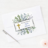 Krans kruis frame  vierkante sticker (Envelop)