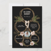 Krans Magnolia Elegant Begrafenisprogramma Kaart (Voorkant)