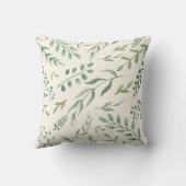 Krans met botanisch groen en monogram datering kussen (Achterkant)