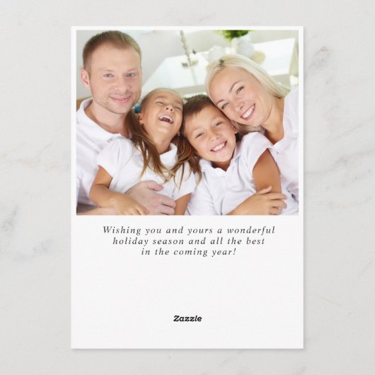 Krans met hulstbessen Kerstgroet Feestdagenkaart (Achterkant)