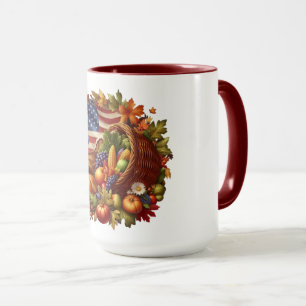 Krans met kalkoen voor Thanksgiving Mok